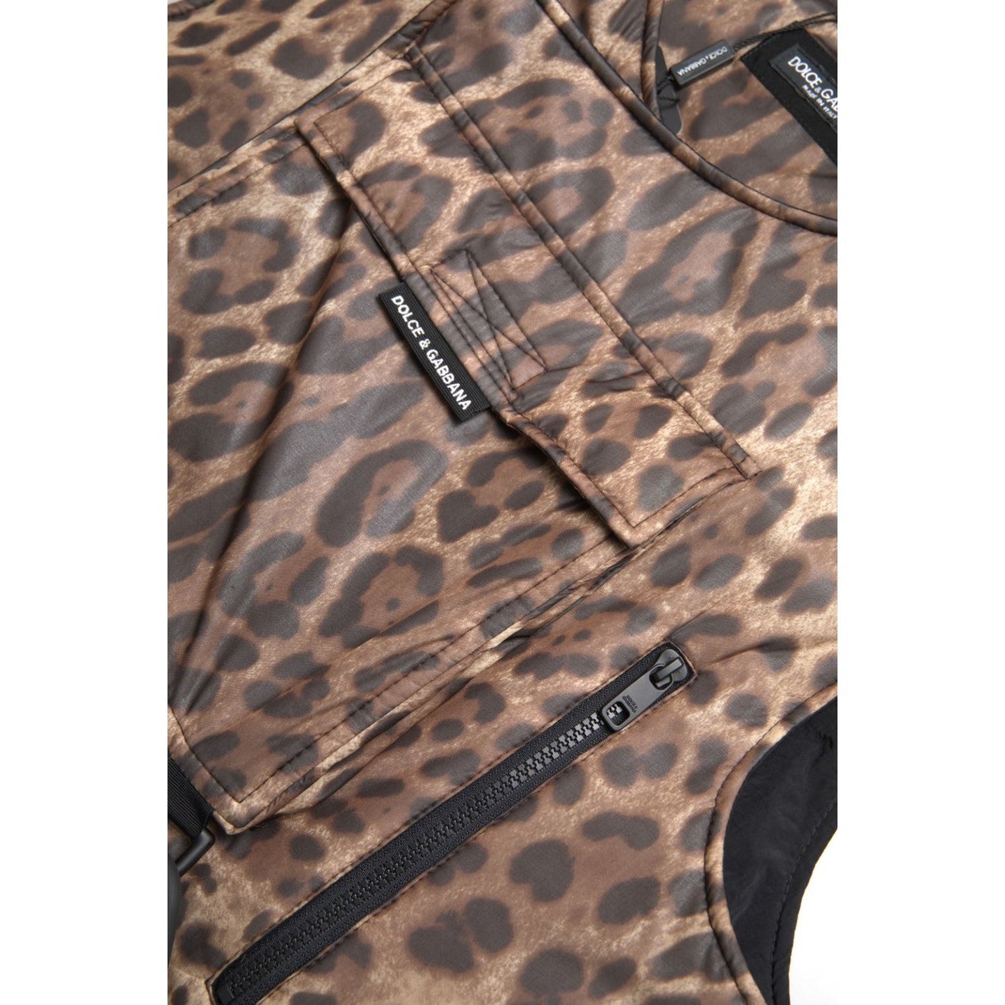 Dolce & Gabbana Silk Leopard Vest Exclusive Sportswear Dolce & Gabbana