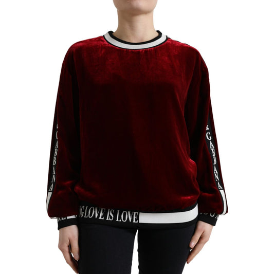 Elegant Bordeaux Silk-Blend Sweater