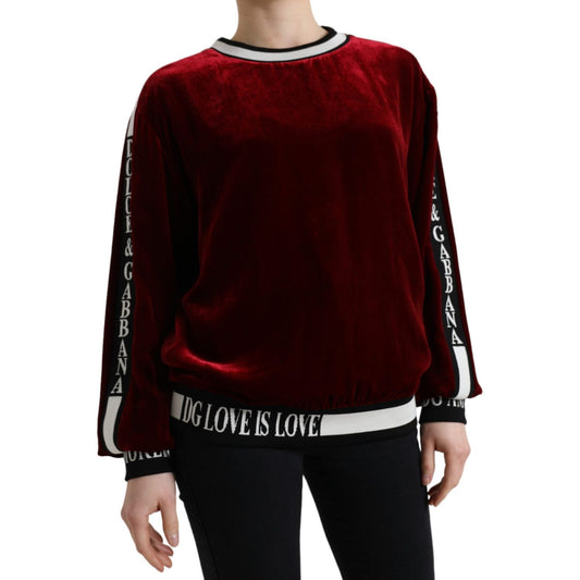 Dolce & Gabbana Elegant Bordeaux Silk-Blend Sweater Dolce & Gabbana