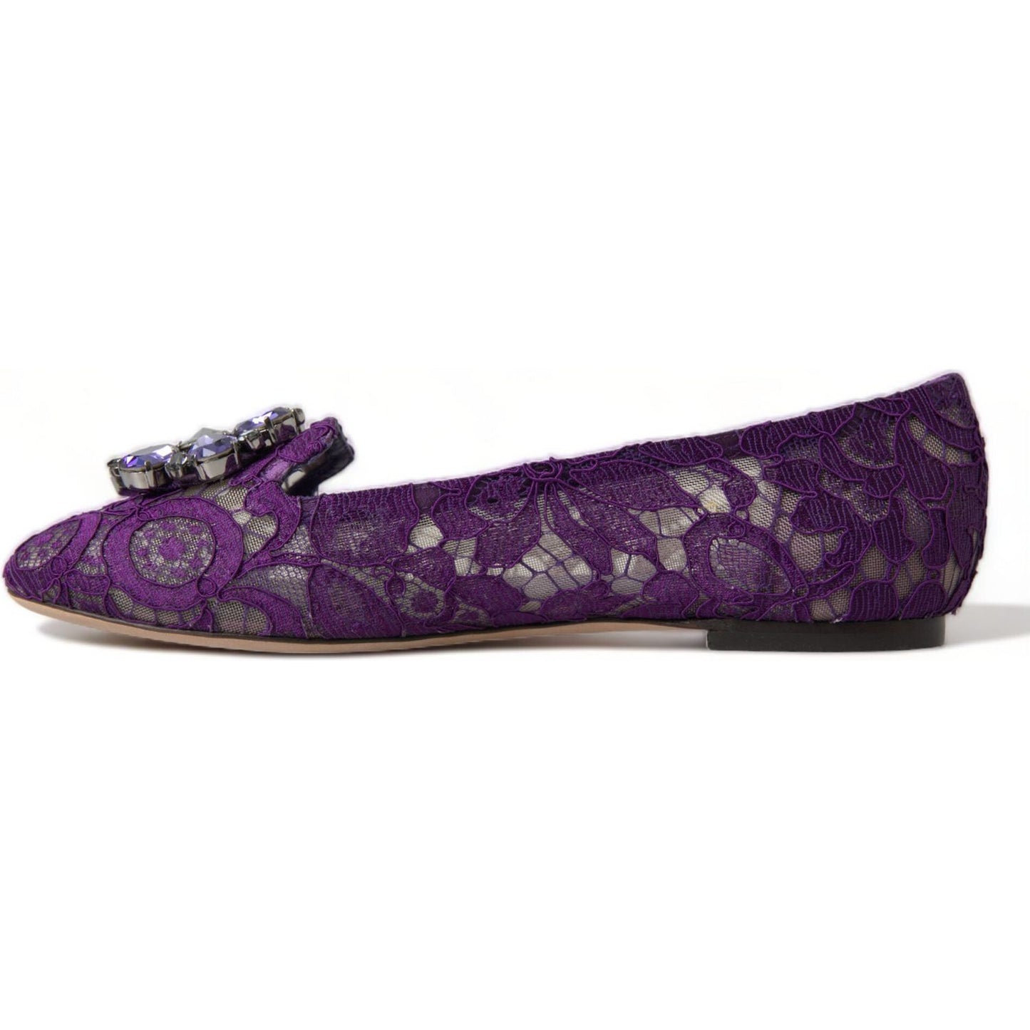 Dolce & Gabbana Elegant Floral Lace Vally Flat Shoes Dolce & Gabbana