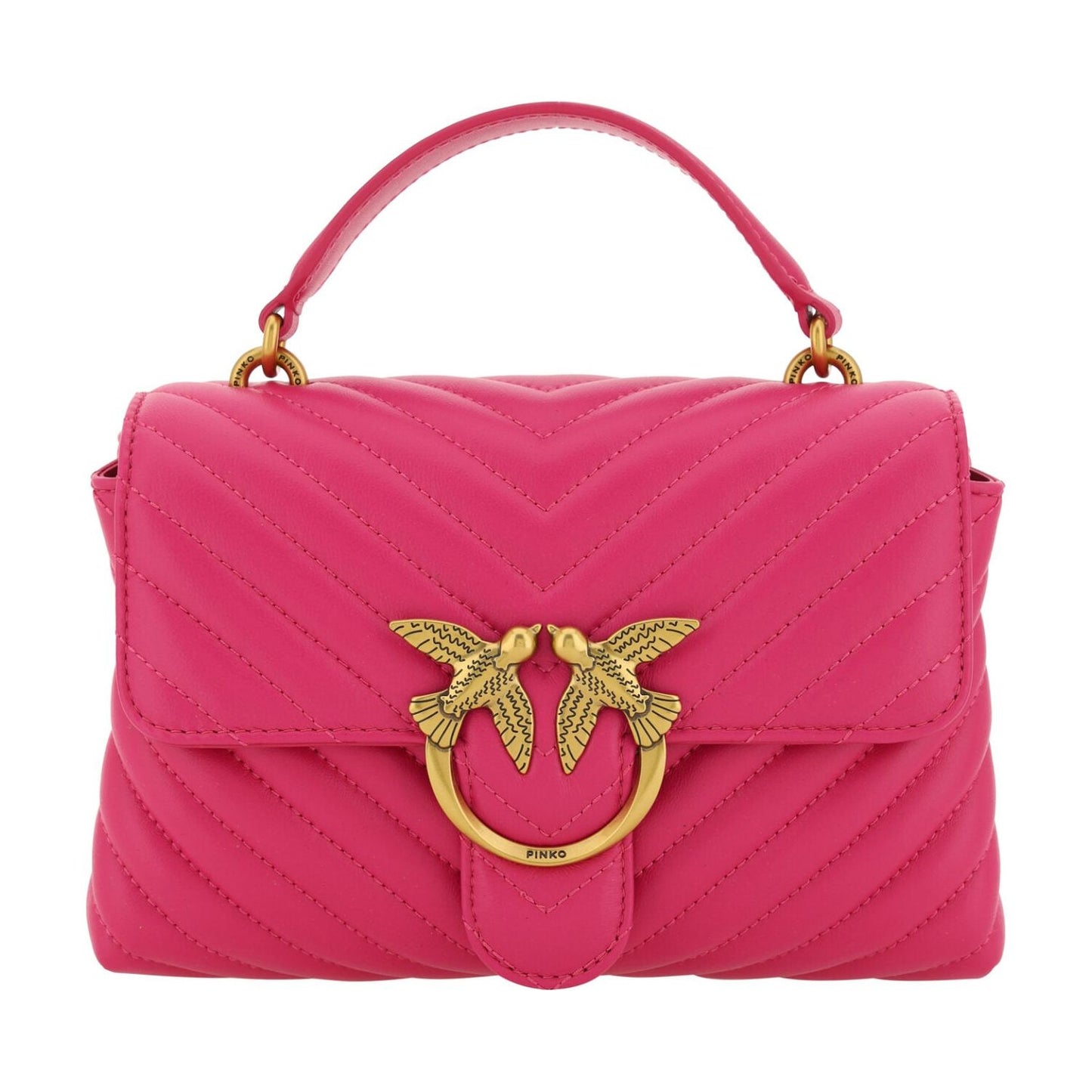 PINKO Chic Pink Quilted Leather Mini Handbag PINKO