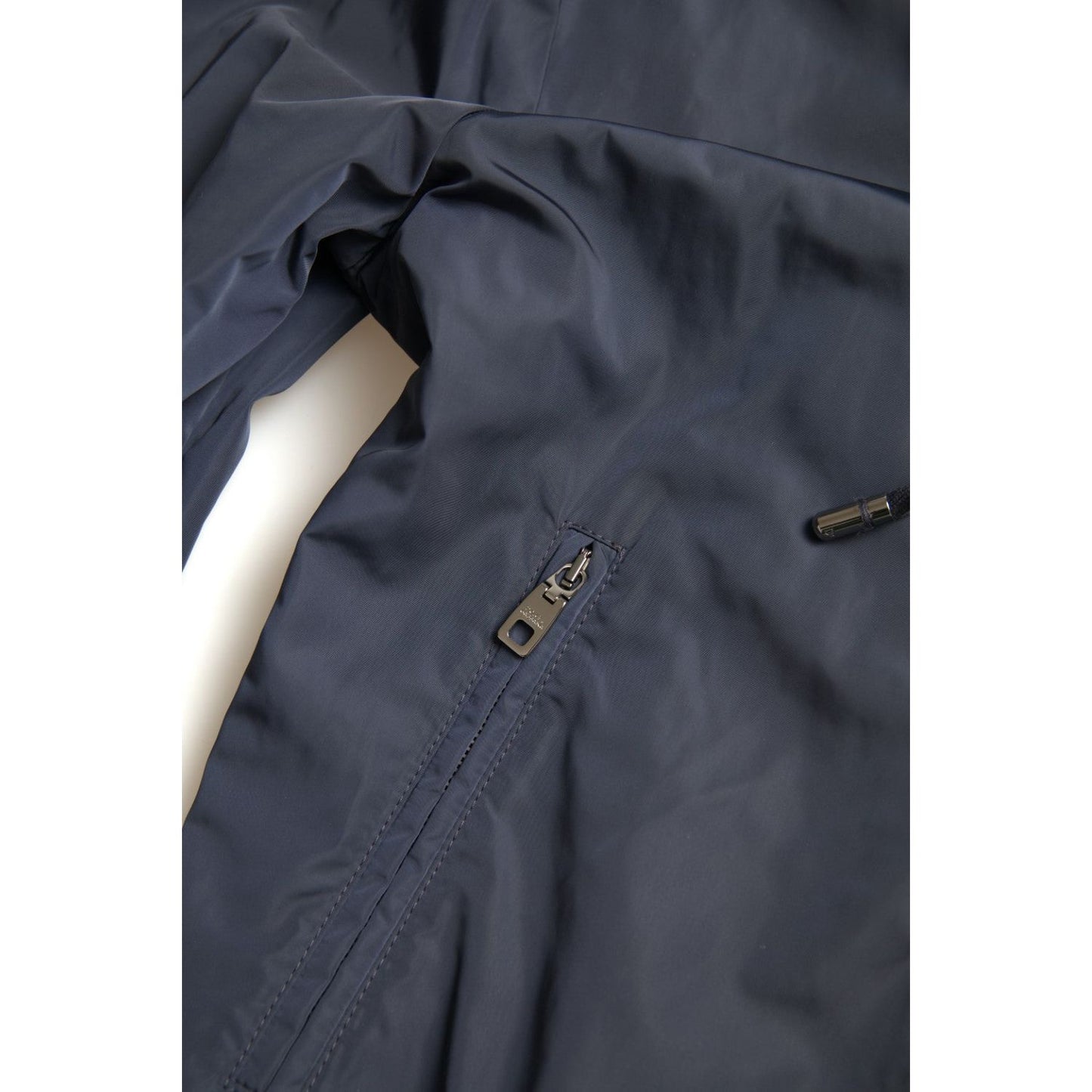 Dolce & Gabbana Elegant Blue Hooded Sweatshirt with Zip Closure Dolce & Gabbana