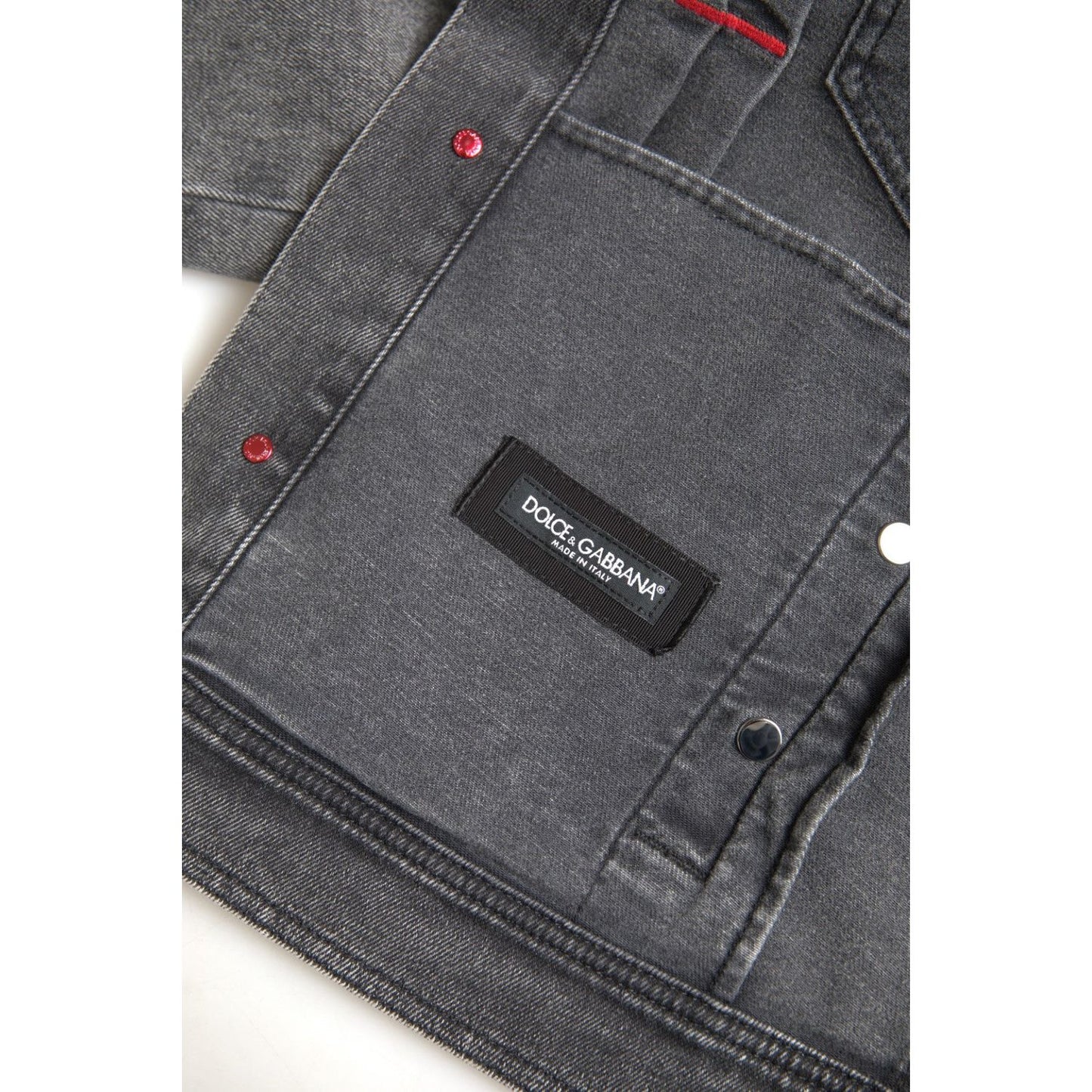 Dolce & Gabbana Elegant Gray Stretch Denim Jacket Dolce & Gabbana