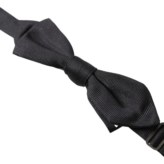 Dolce & Gabbana Elegant Silk Black Bow Tie Dolce & Gabbana