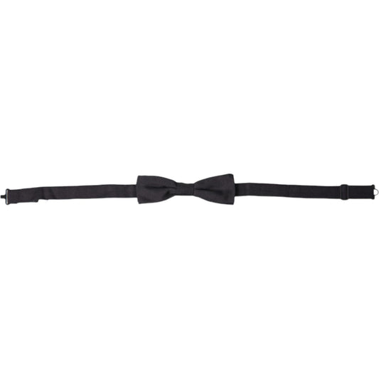 Dolce & Gabbana Elegant Black Silk Bow Tie Dolce & Gabbana