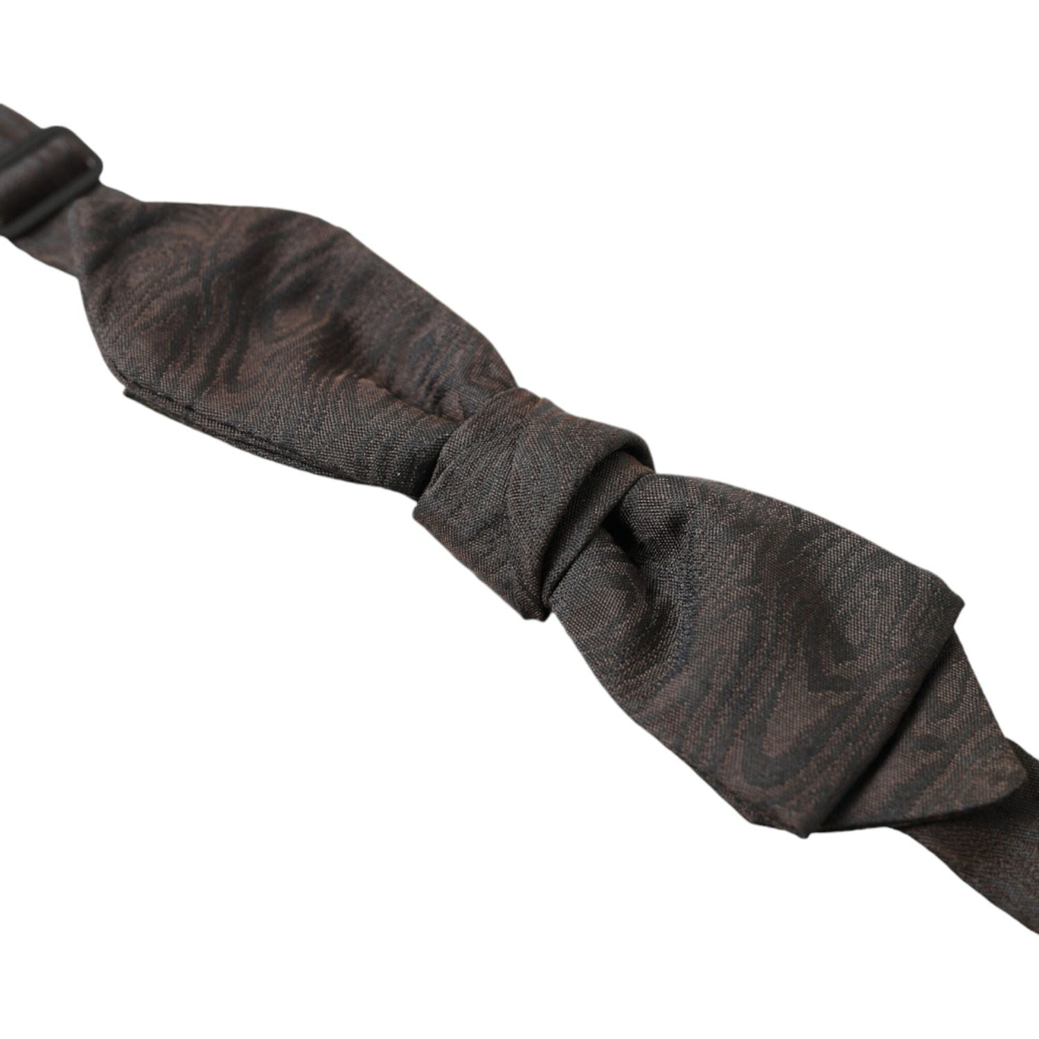 Dolce & Gabbana Brown Polyester Silk Adjustable Neck Men Papillon Bow Tie