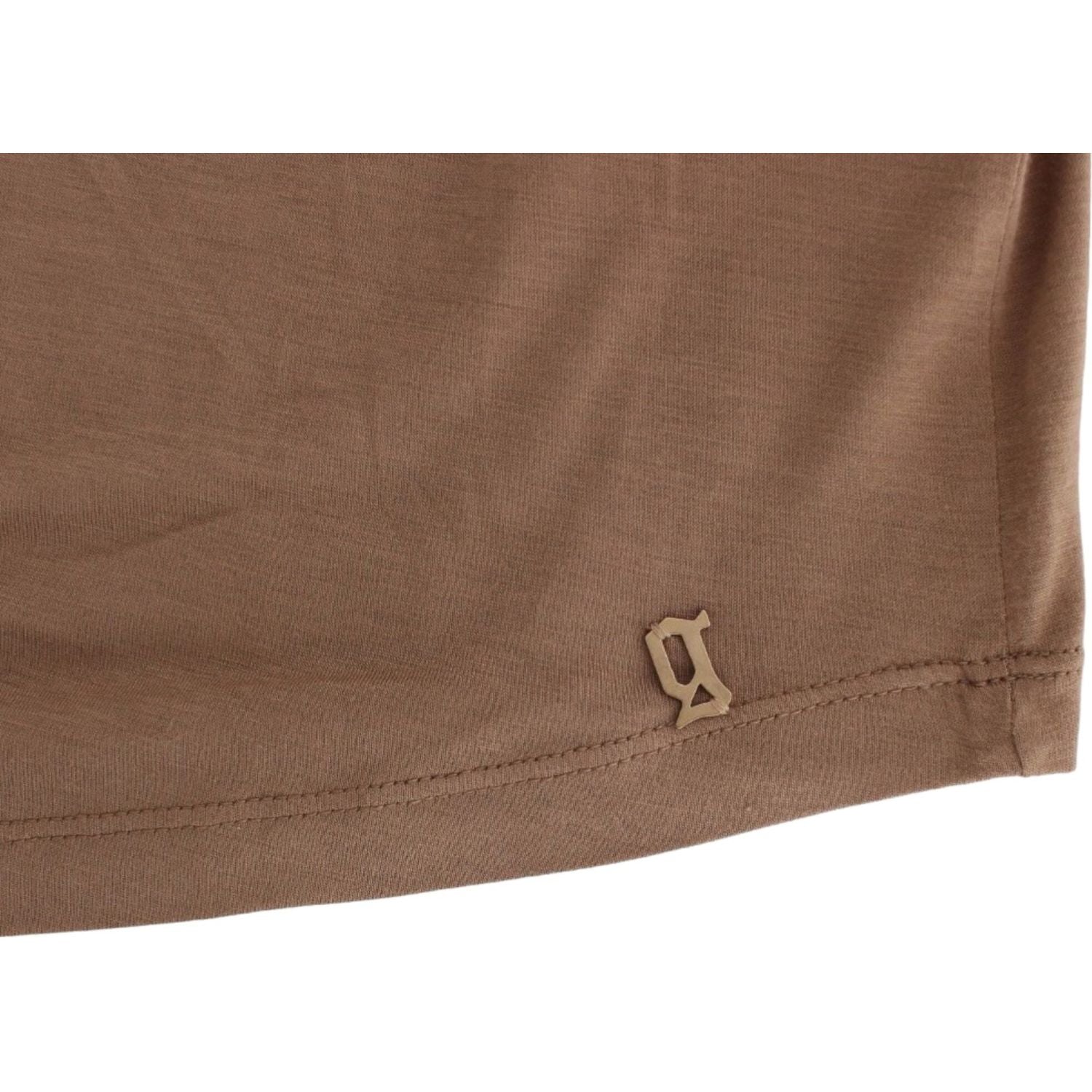 John Galliano Brown shortsleeved top