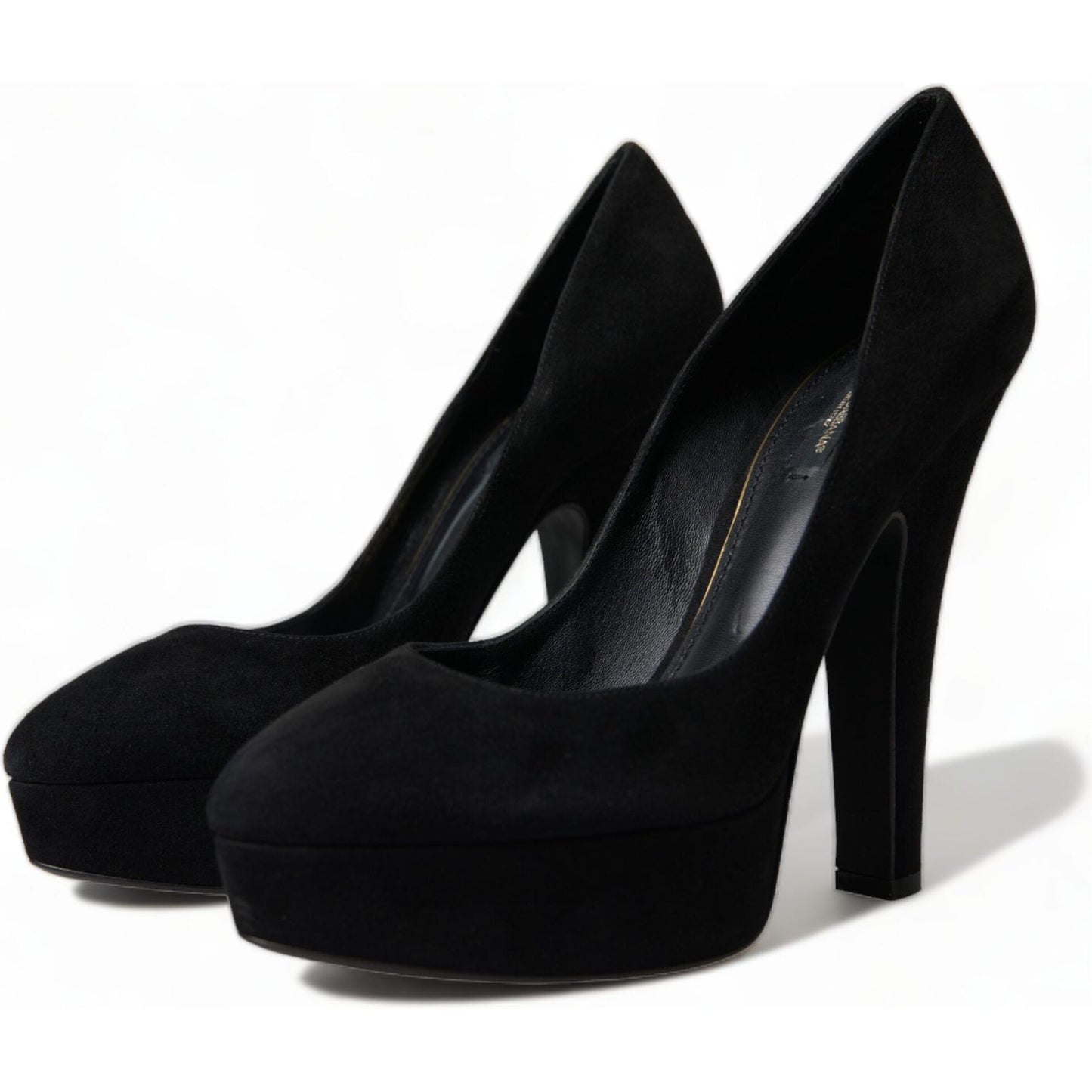 Dolce & Gabbana Black Suede Heeled Pumps Sophistication Dolce & Gabbana