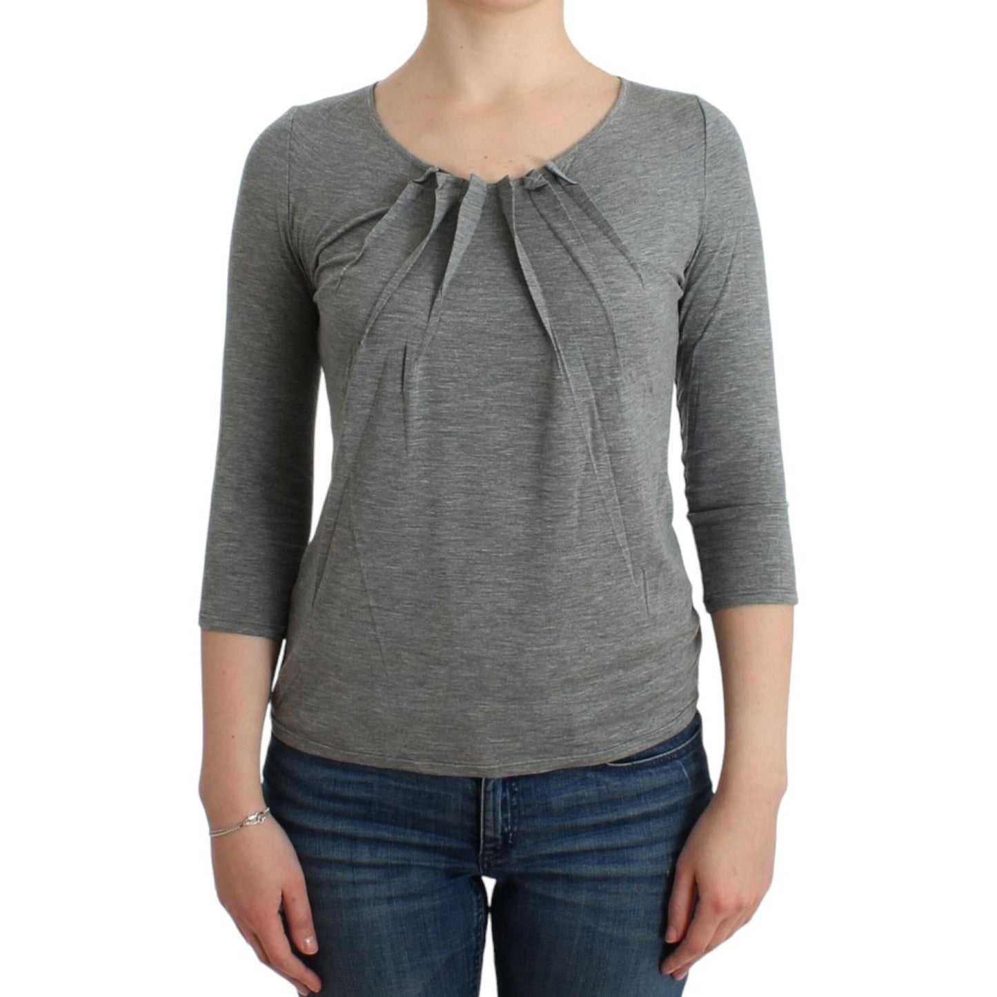 Cavalli Elegant Gray Cashmere-Blend Jumper Cavalli