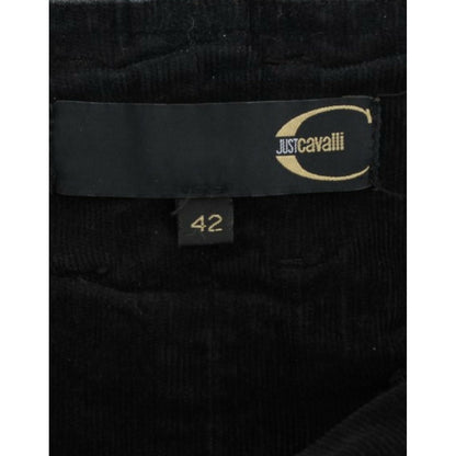 Cavalli Black Corduroy Pencil Skirt