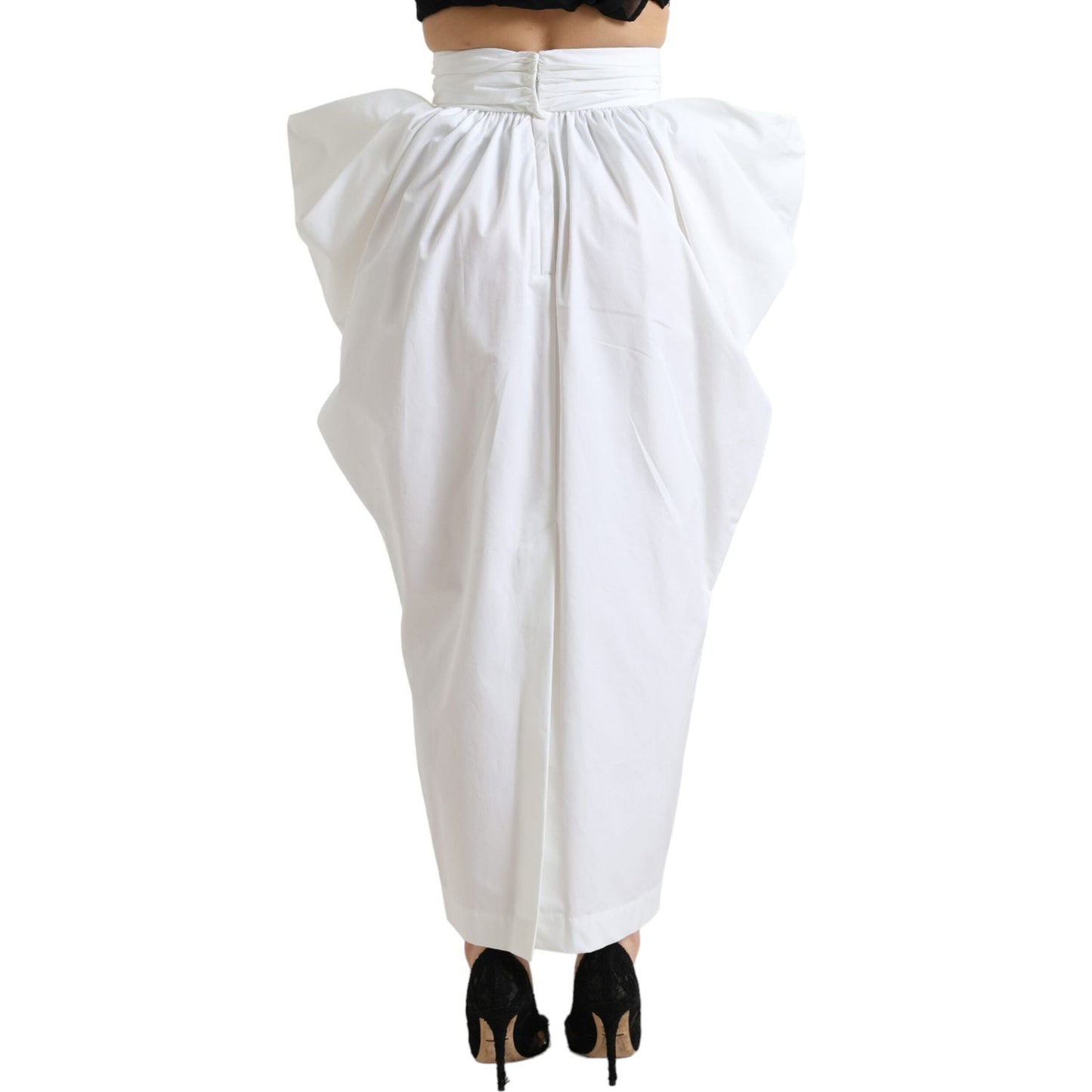 Dolce & Gabbana Elegant High Waist Cotton Maxi Skirt Dolce & Gabbana