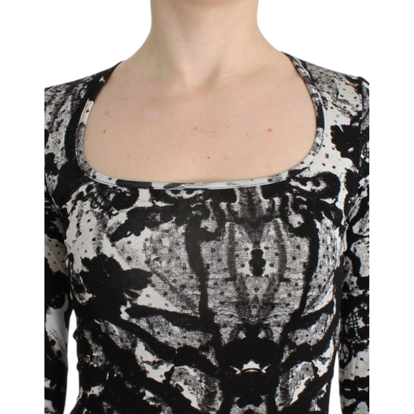 Cavalli Elegant Printed Jersey Sheath Dress Cavalli