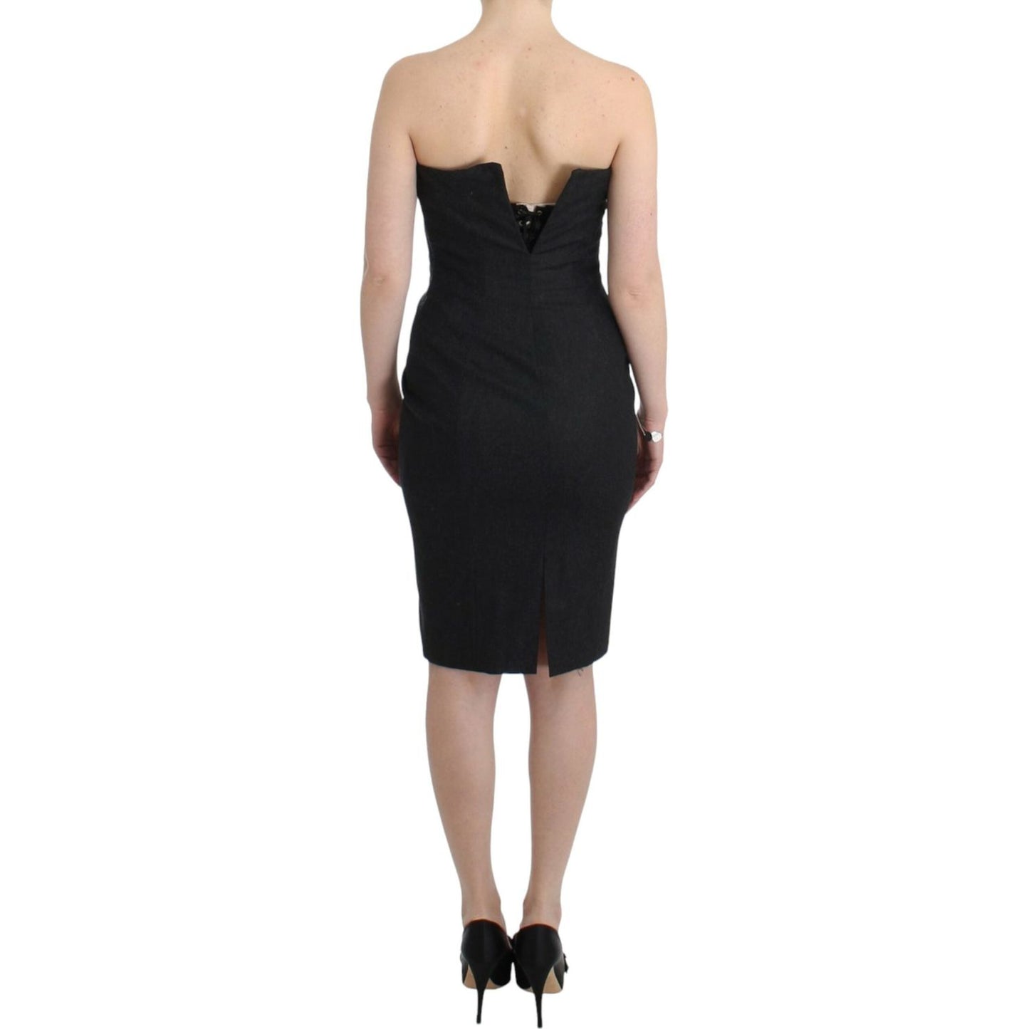 Cavalli Gray strapless dress