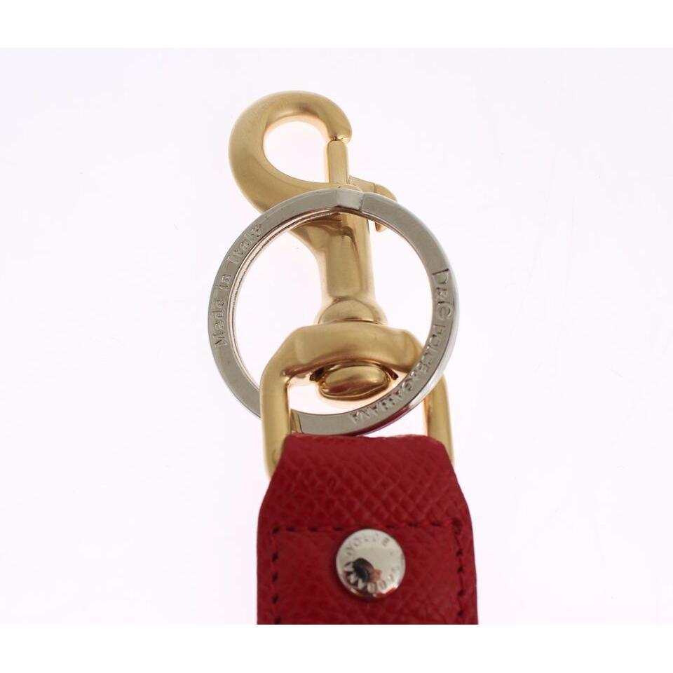 Dolce & Gabbana Chic Multicolor Raffia Leather Keychain Dolce & Gabbana