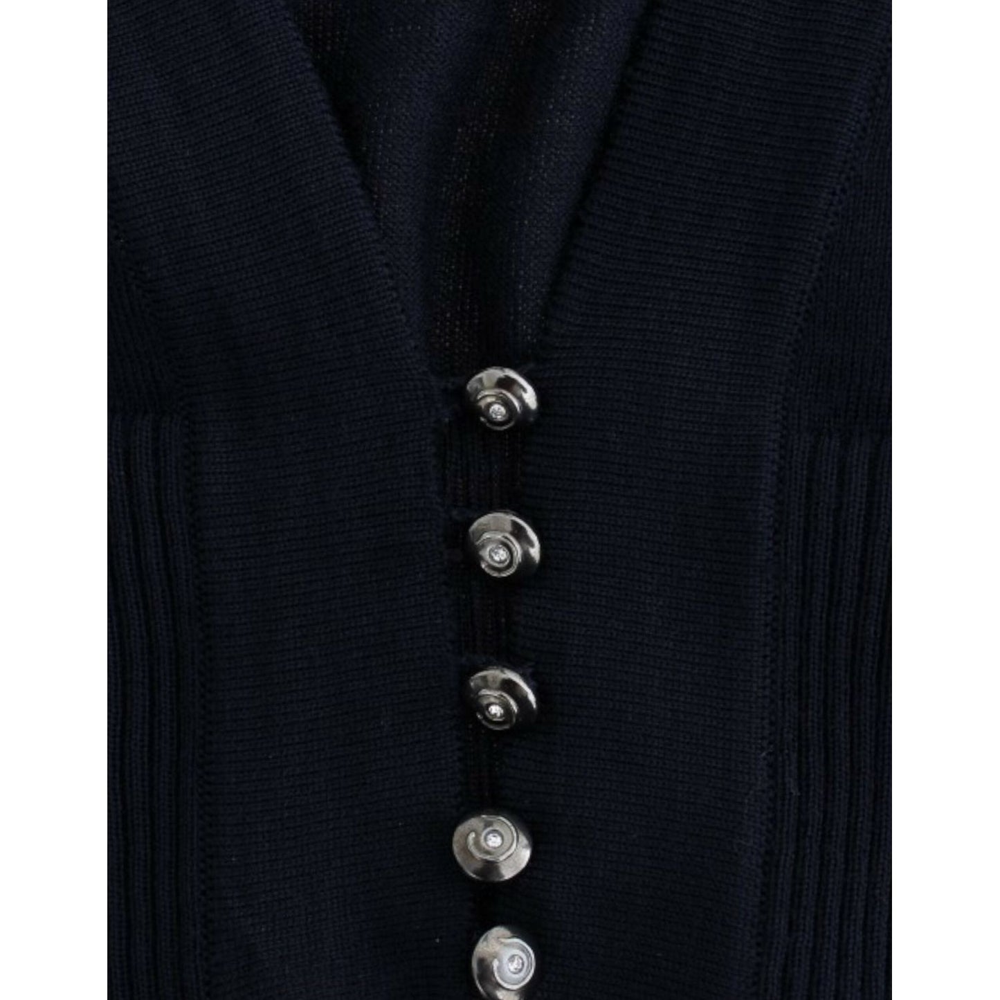 Cavalli Elegant Cropped Virgin Wool Cardigan Cavalli