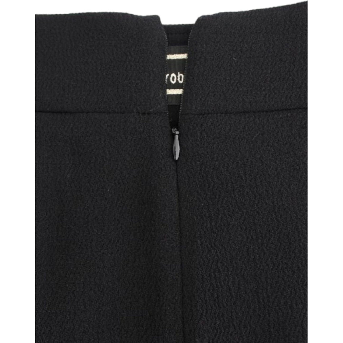 Cavalli Elegant Black Wool Pencil Skirt Cavalli