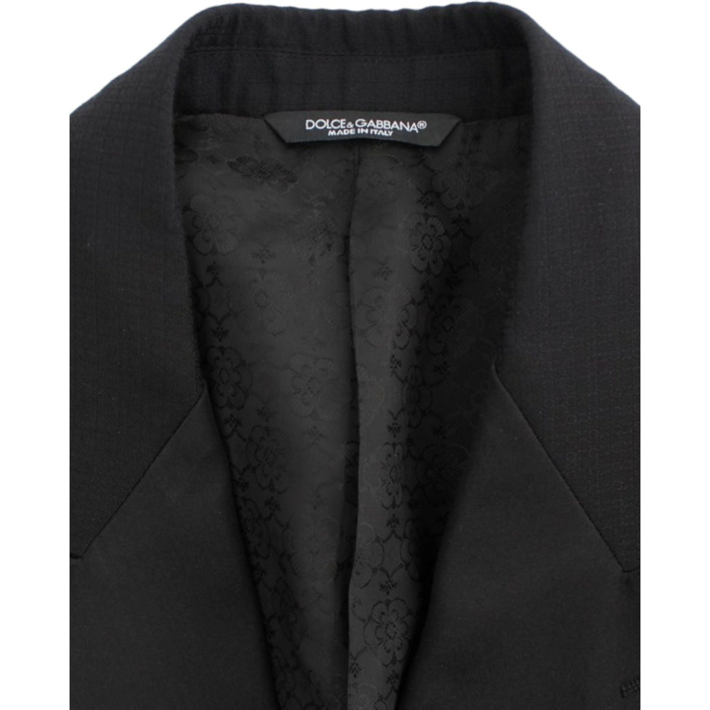 Dolce & Gabbana Black wool silk SICILIA blazer