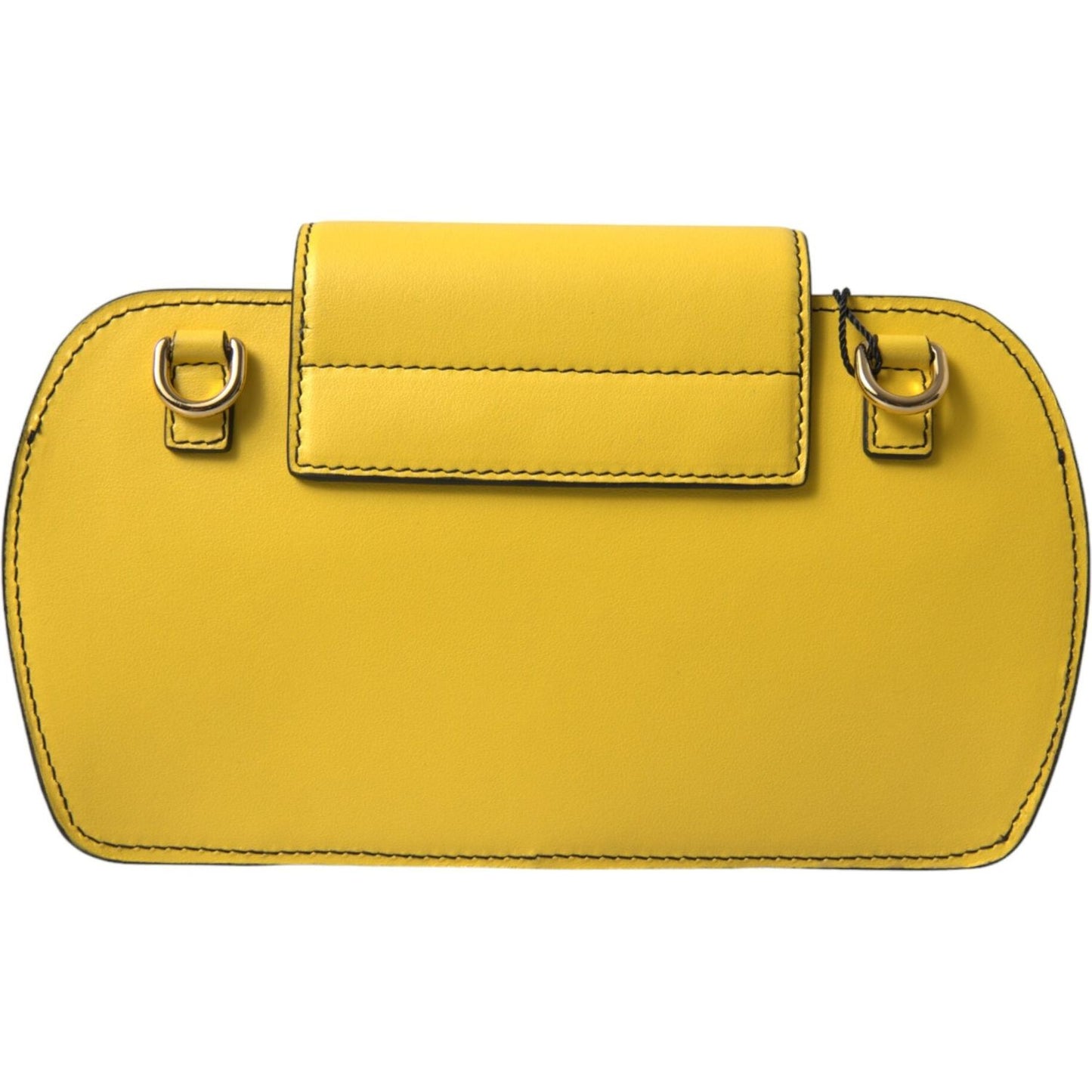 Dolce & Gabbana Exquisite Yellow Leather Eyewear Case Dolce & Gabbana