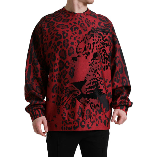 Dolce & Gabbana Elegant Leopard Print Pullover Sweater Dolce & Gabbana