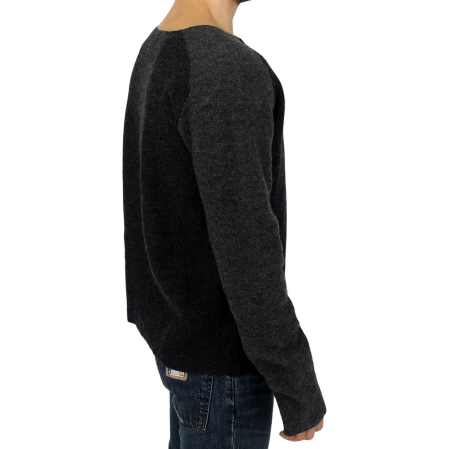 Costume National Chic Gray Wool Crewneck Sweater Costume National