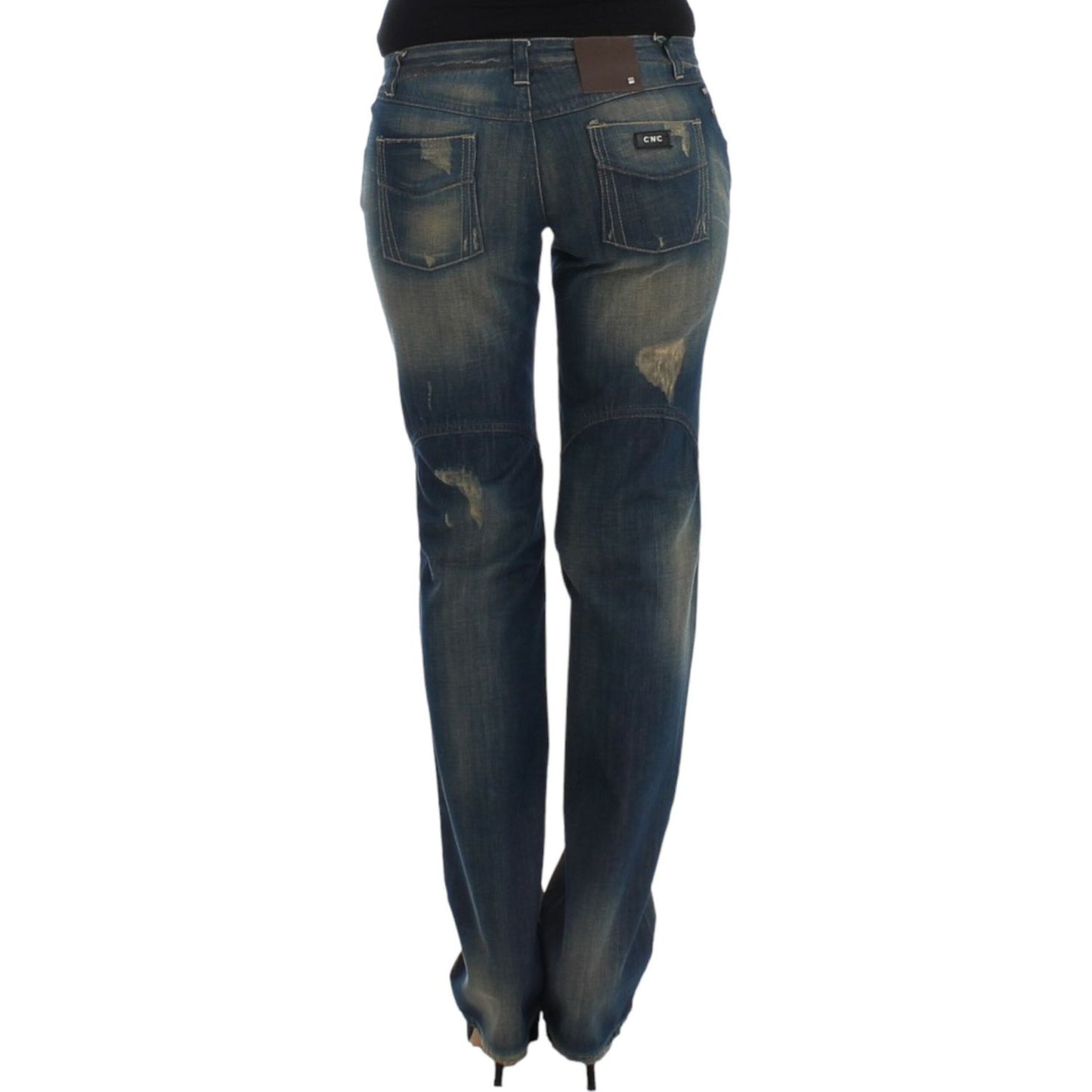 Costume National Chic Straight Leg Blue Denim Jeans Costume National