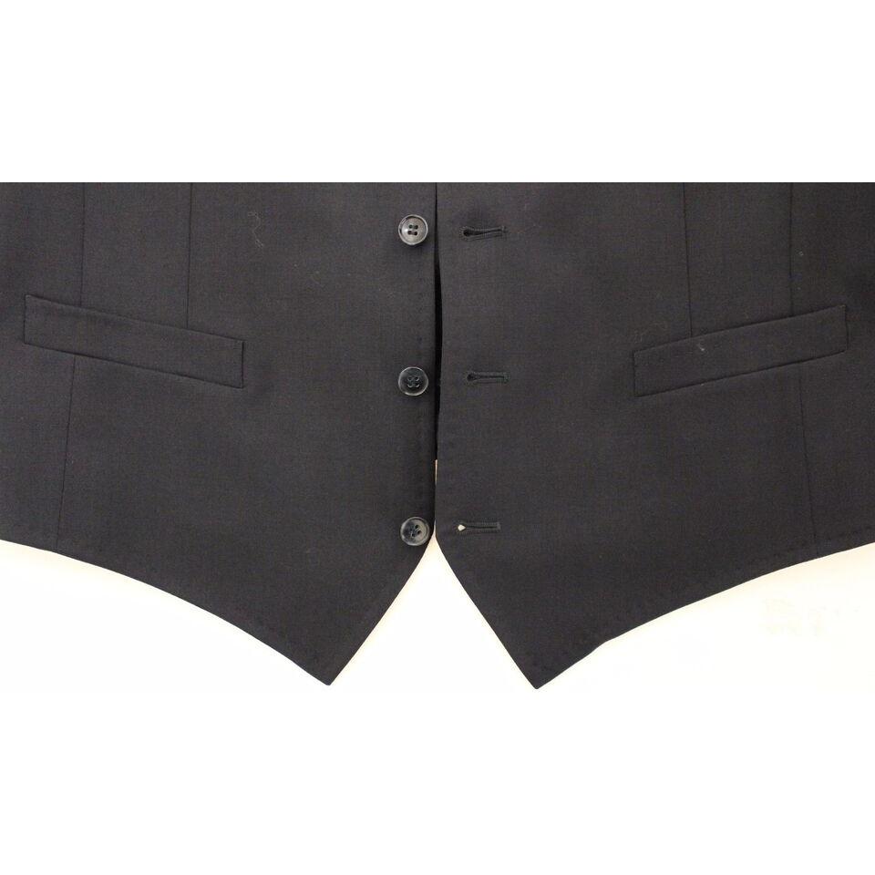 Dolce & Gabbana Blue Cotton Stretch Dress Vest Blazer