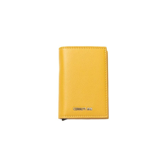 Cerruti 1881 Yellow Calf Leather Men Wallet Cerruti 1881