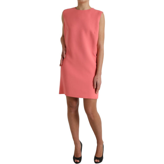 Chic Pink Sleeveless Shift Mini Dress