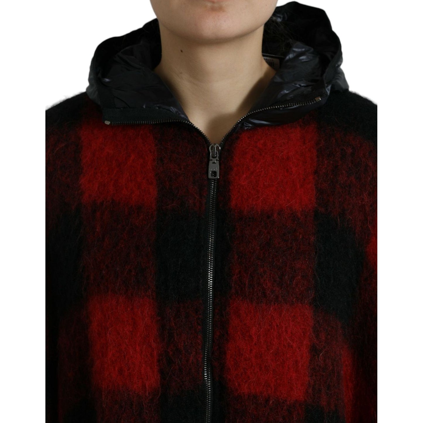 Dolce & Gabbana Elegant Buffalo Check Poncho Jacket Dolce & Gabbana