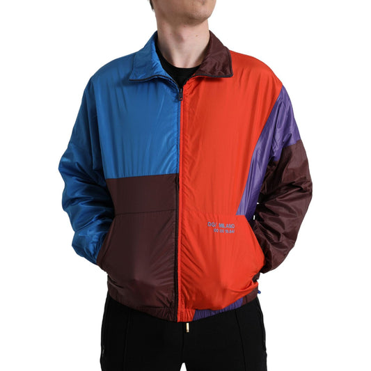 Dolce & Gabbana Multicolor Techno Fabric Windbreaker Jacket Dolce & Gabbana