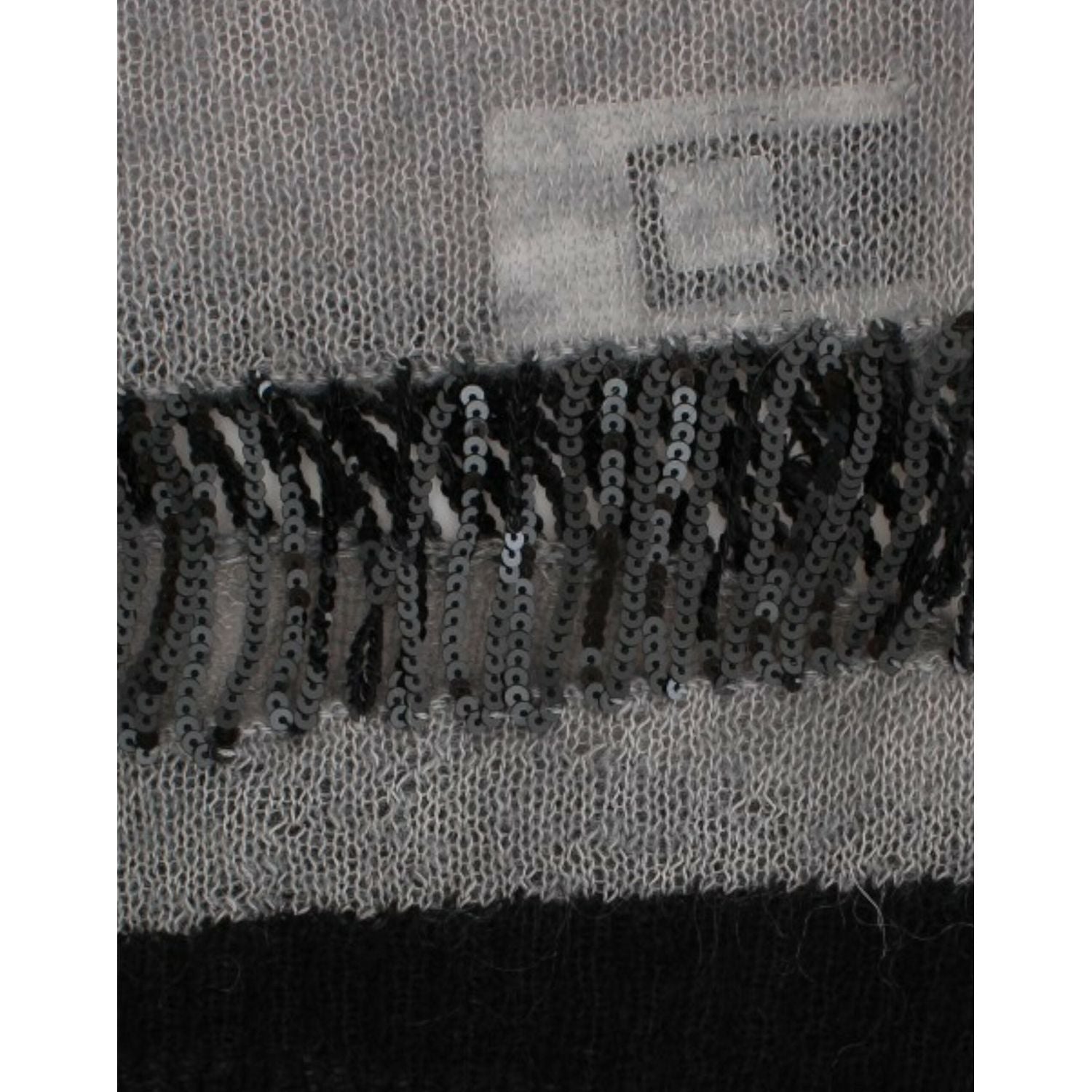 Costume National Gray embellished asymmetric sweater