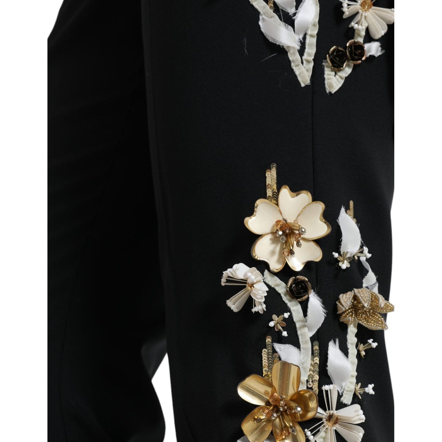 Dolce & Gabbana Elegant High Waist Floral Tapered Pants Dolce & Gabbana