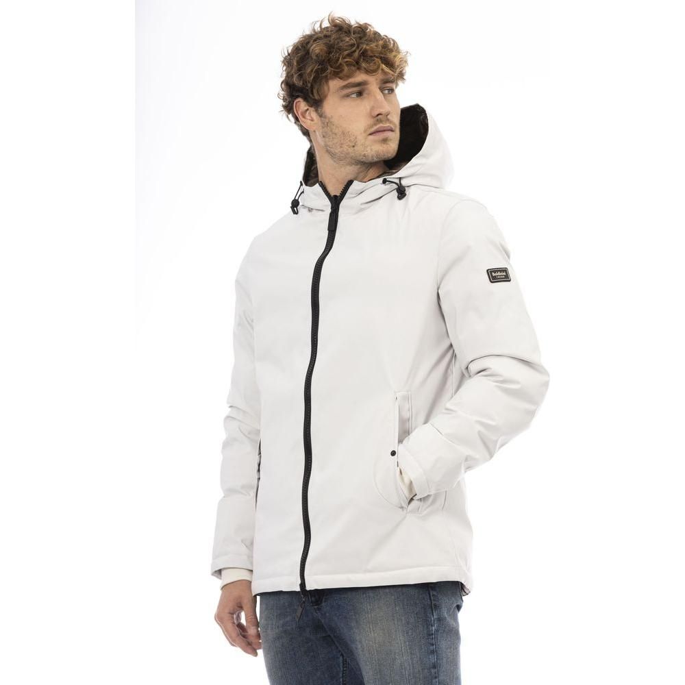 Baldinini Trend White Polyester Men Jacket Baldinini Trend