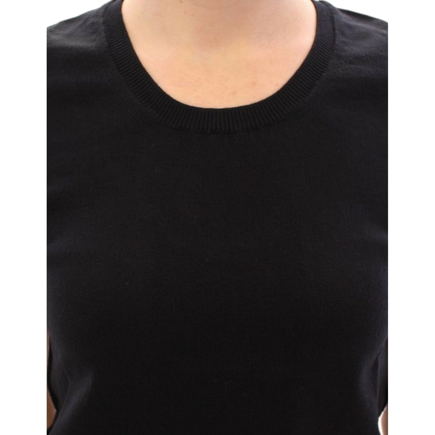 Dolce & Gabbana Elegant Black Cotton Crew-neck Tee Dolce & Gabbana