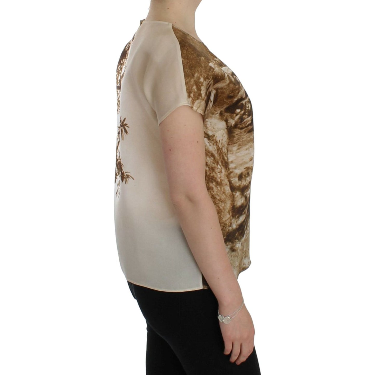 Dolce & Gabbana Brown Taormina silk blouse