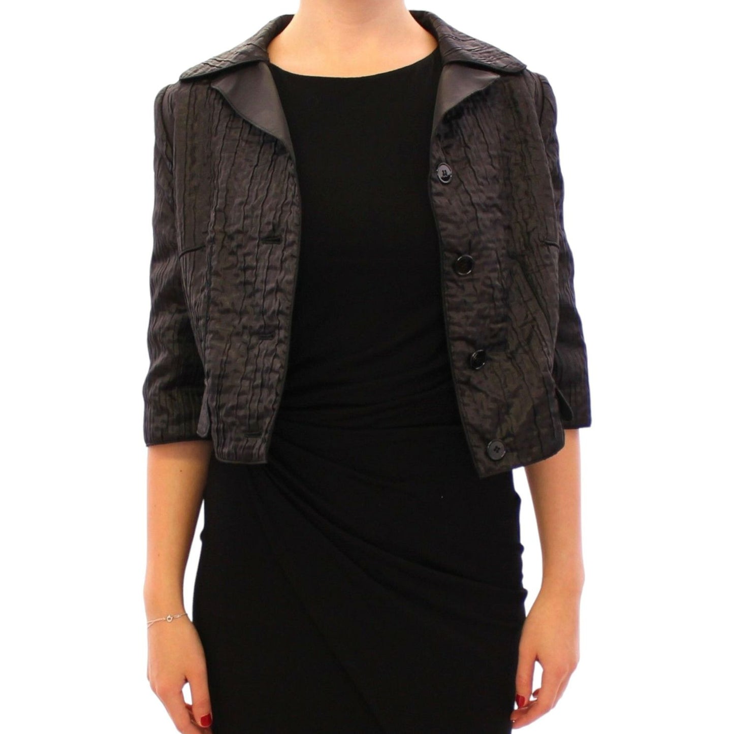 Dolce & Gabbana Elegant Black Bolero Shrug Jacket Dolce & Gabbana