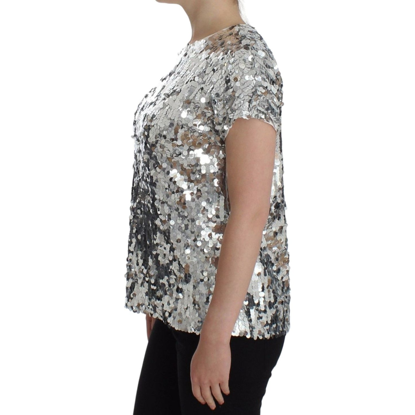 Dolce & Gabbana Enchanted Sicily Sequined Evening Blouse Dolce & Gabbana