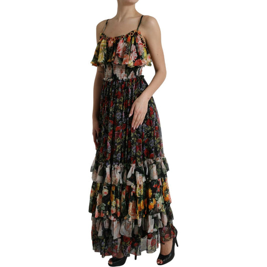 Dolce & Gabbana Vibrant Silk Floral Maxi Dress Dolce & Gabbana