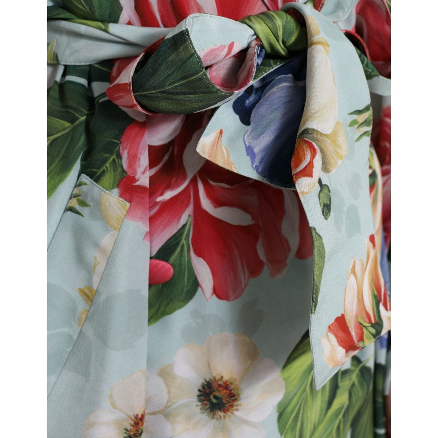 Dolce & Gabbana Elegant Floral Silk Trench Jacket Dolce & Gabbana