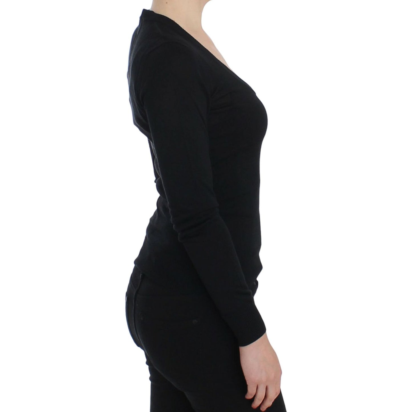 Dolce & Gabbana Black Cashmere Crewneck Sweater Pullover