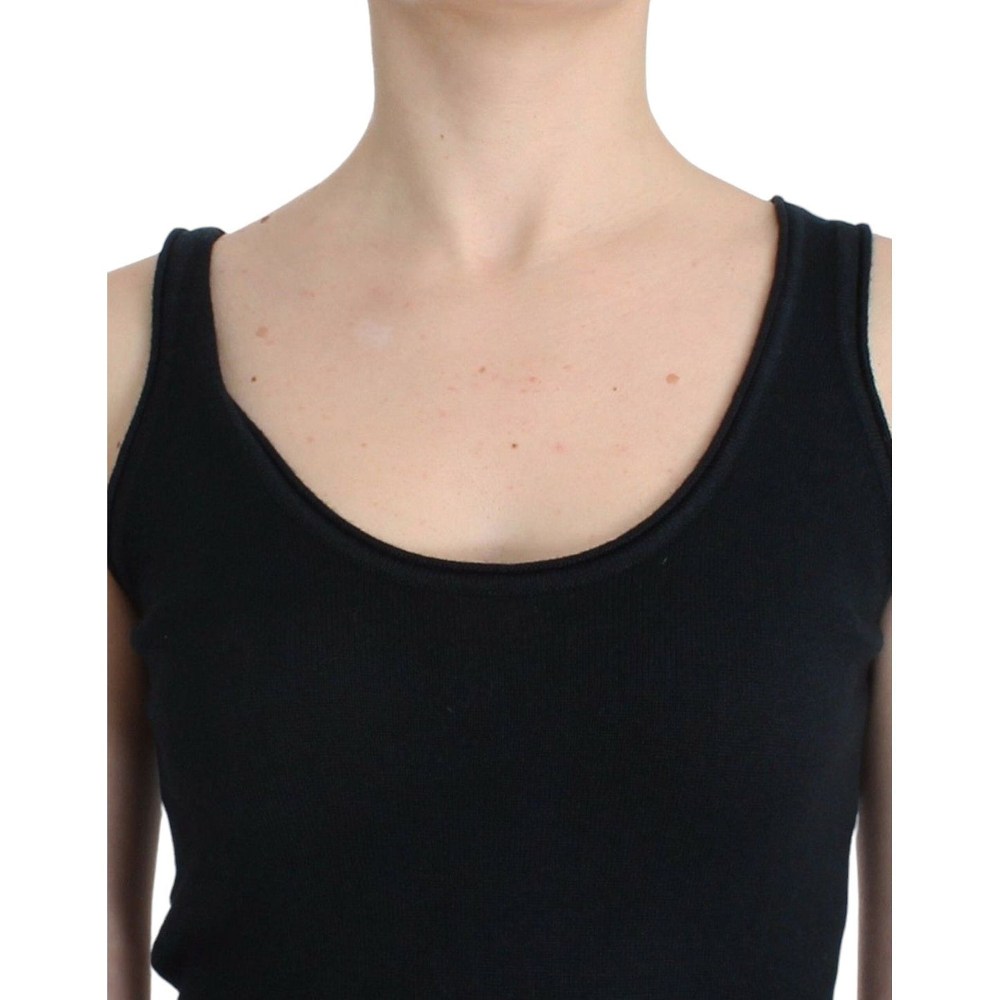 Ermanno Scervino Elegant Black Cashmere Knit Top Ermanno Scervino