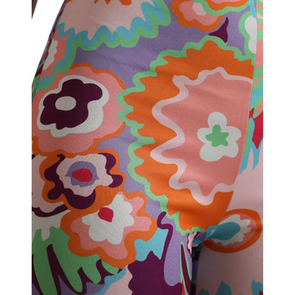 Dolce & Gabbana Multicolor Floral High Waist Leggings Pants
