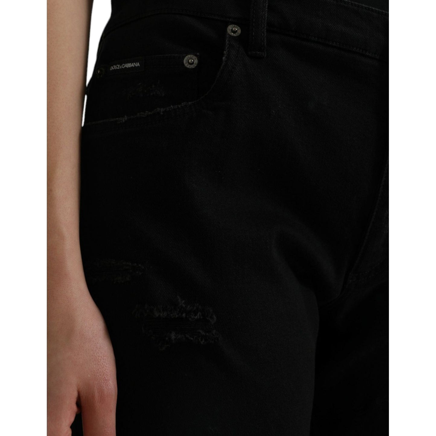 Dolce & Gabbana Elegant High Waist Black Stretch Jeans Dolce & Gabbana