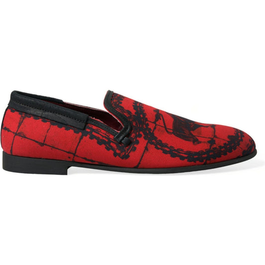 Dolce & Gabbana Torero-Inspired Luxe Red & Black Loafers Dolce & Gabbana