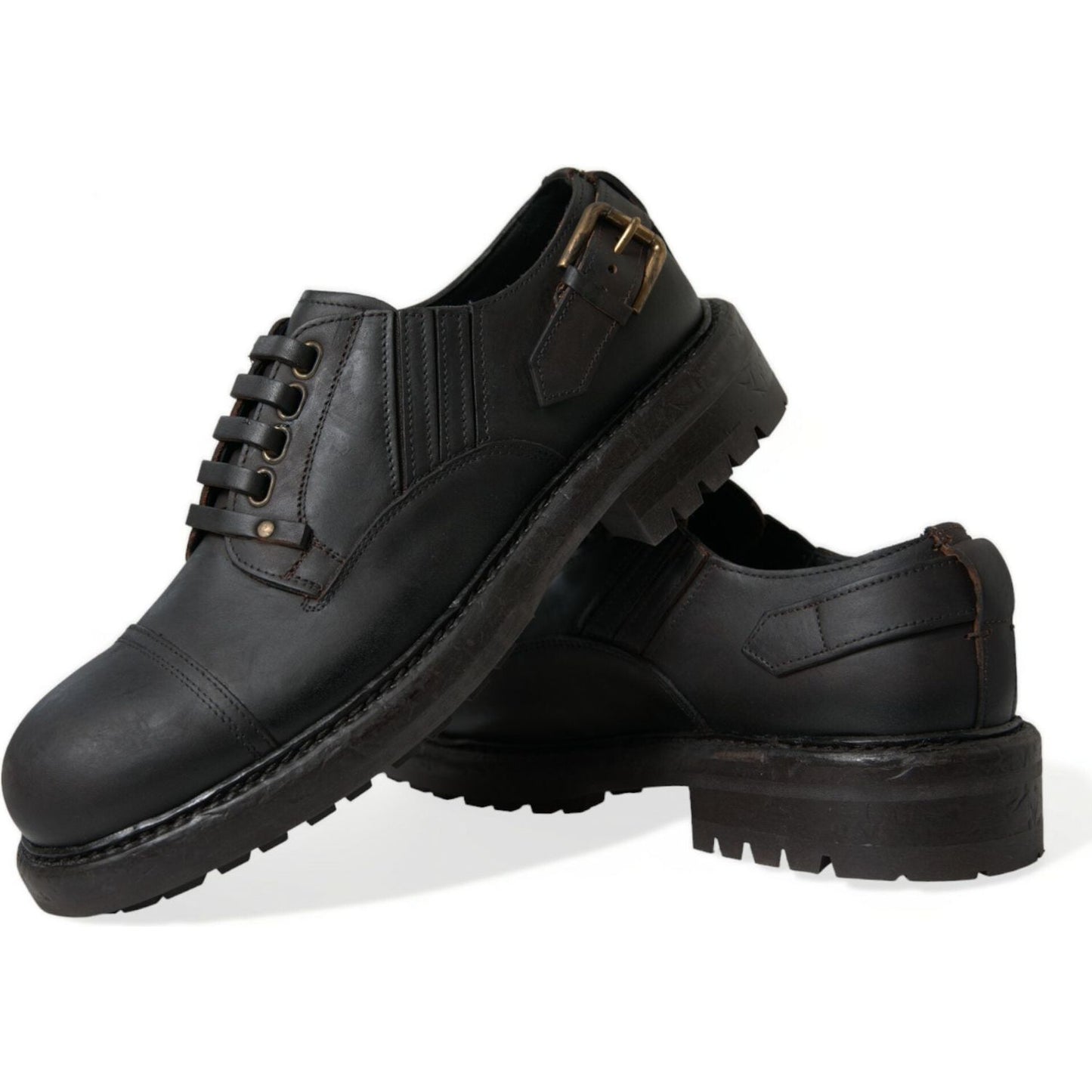 Dolce & Gabbana Elegant Mens Leather Derby Dress Shoes Dolce & Gabbana