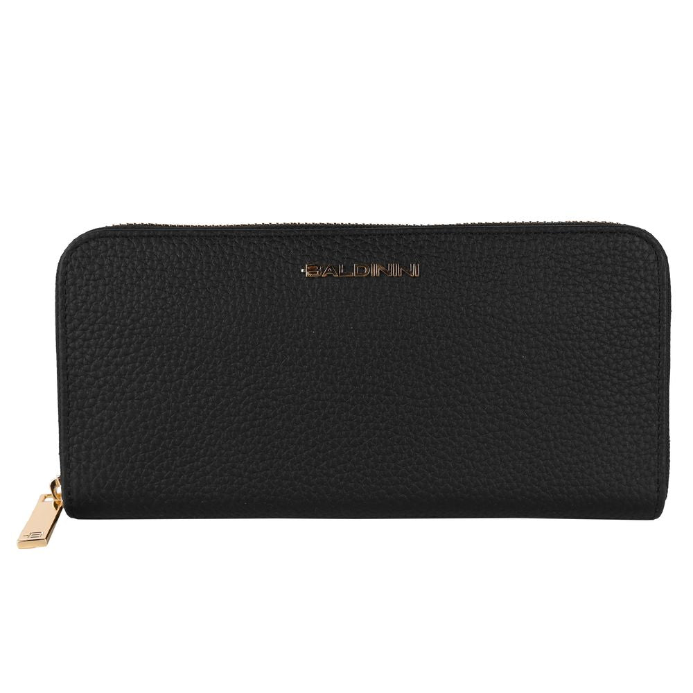 Baldinini Trend Elegant Leather Zip Wallet - Timeless Accessory Baldinini Trend