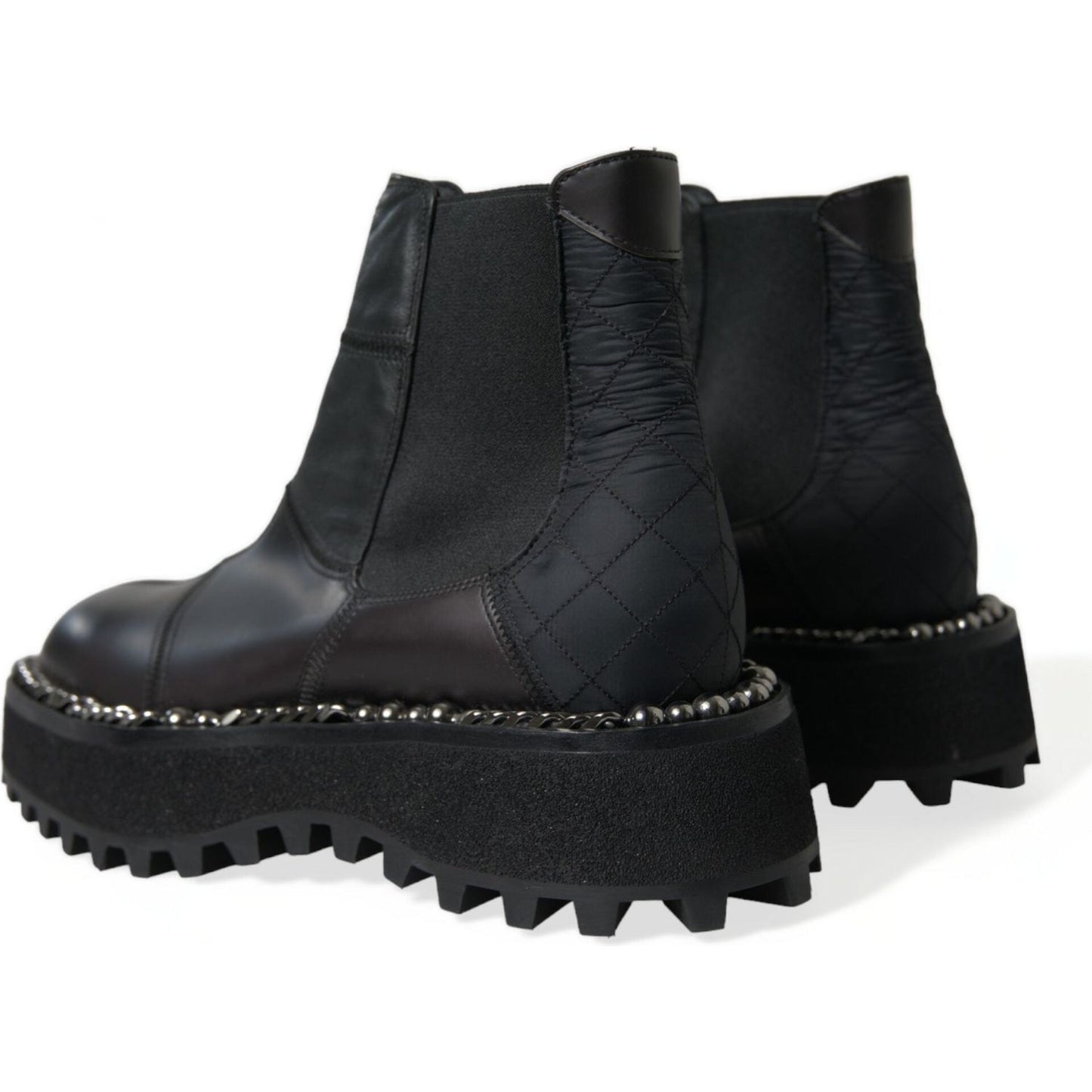 Dolce & Gabbana Elegant Black Chelsea Slip-On Boots Dolce & Gabbana