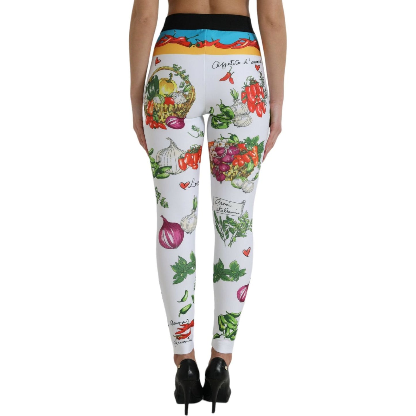 Dolce & Gabbana Elegant High Waist Printed Leggings Dolce & Gabbana