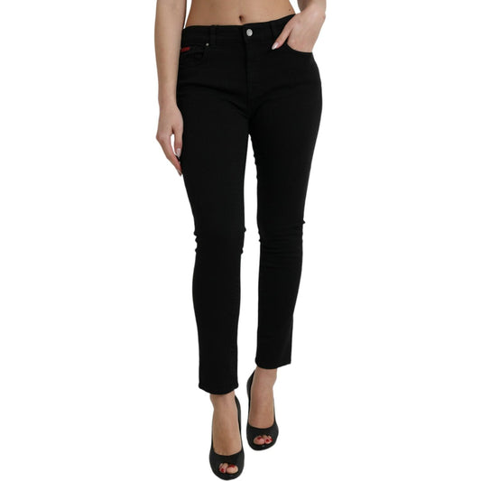 Dolce & Gabbana Chic Black Mid Waist Denim Jeans Dolce & Gabbana