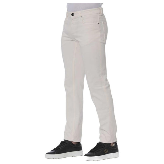 Trussardi White Cotton Men Jeans Trussardi